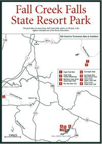 falls creek fall park state tennessee cumberland map resort plateau lower maps sherpaguides