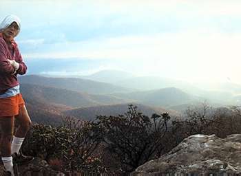 me freezing my arse off on top of Tray Mountain in northeast Georgia