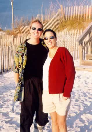 Kerry & Shea at Cape San Blas, Florida on December 31st, 1999, about 6 p.m.