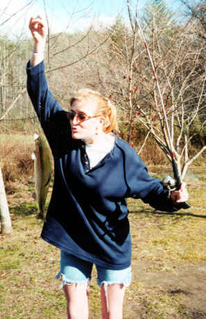 Kerry catching her first fish... a tasty trout!