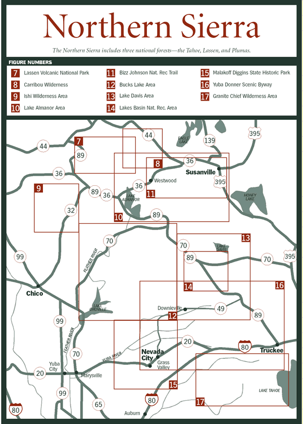 Northern Sierra Nevada Map