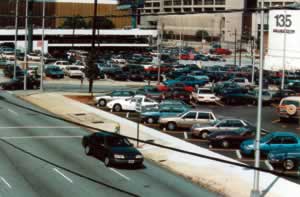 Spring Street at Nassau Street before a planting by Trees Atlanta.