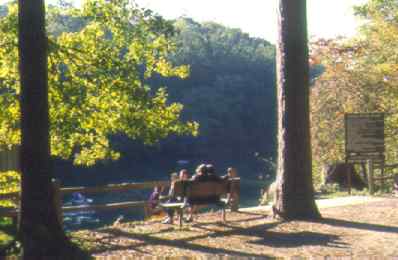 Visitors admire the Chattahoochee in the Powers Island Unit of the Chattahoochee River National Recreation Area. Photo by Richard T. Bryant. Email richard_t_bryant@mindspring.com.