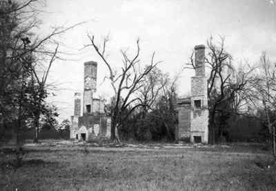 Burned house in South Carolina.