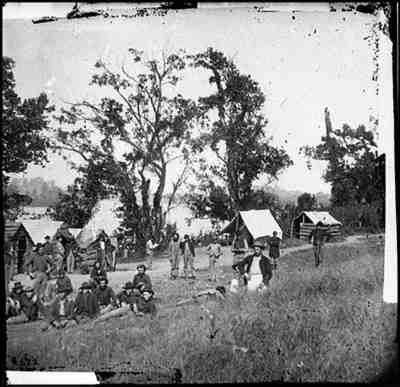 Federal camp by the Tennessee River.