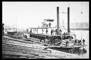 U.S. Army transport on the Tennessee River in 1863.