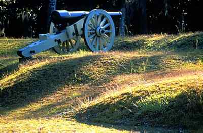 A cannon at Fort McAllister State Historic Park. 