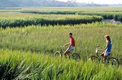 Biking on Jekyll Island is a popular activity. 