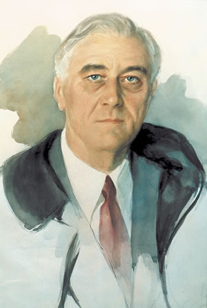 President Franklin D. Roosevelt, who fished the waters of the Flint at Flat Shoals, died at his home in Warm Springs on April 12, 1945, while posing for the Unfinished Portrait.