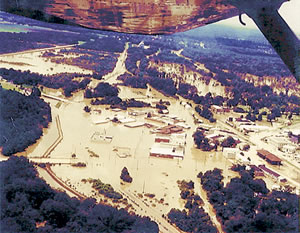 Downtown Montezuma, GA near the Flint River 7/9/94. Photo courtesy of USGS. T.W. Hale.