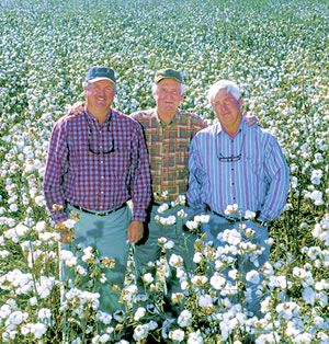 Southwest Georgia farmers Tim, Lamar, and Ray Shirah say current water shortages aren’t the result of increased water usage in southwest Georgia—it is the growth of metro areas above them. Says Tim Shirah, “We’re not using as much water per well on our farm as we did in 1977. Can Atlanta say that? Photo by Richard T. Bryant. Email richard_t_bryant@mindspring.com