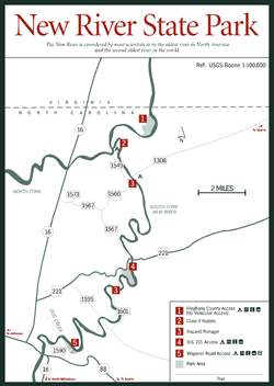New River Nc Map Sherpa Guides | North Carolina | Mountains | New River State Park