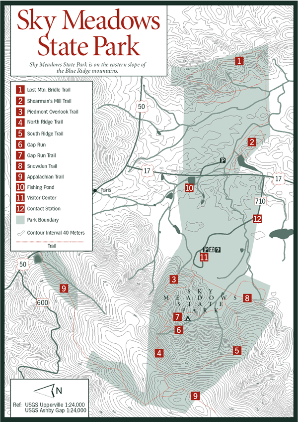 Sky Meadows State Park Map - World Map